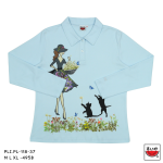 เสื้อแตงโม (SUIUKA)-เสื้อยืดแตงโมคอปกแขนยาว ผ้าคอตตอนอินเตอร์ล๊อค ลายริ้ว (PLI.PL-118)