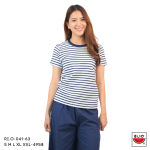 เสื้อแตงโม (SUIUKA)-เสื้อยืดแตงโมคอกลมแขนสั้น ผ้าคอตตอนอินเตอร์ล๊อค ลายริ้ว (RI.O-044)