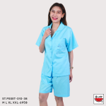 เสื้อแตงโม (SUIKA) – เซ็ทชุดนอนผ้าคอตตอนซาตินสื้อคู่กางเกงขาสั้น ลายปักดอกไม้ (ST.PSSET-008 009 010)