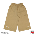 เสื้อแตงโม (SUIKA) – กางเกงขาบาน 4 ส่วน เอวยางยืด ผ้าลินินสแปนเด็กซ์ (PT.P5-LEAH )