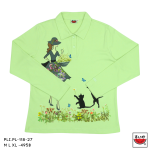 เสื้อแตงโม (SUIUKA)-เสื้อยืดแตงโมคอปกแขนยาว ผ้าคอตตอนอินเตอร์ล๊อค ลายริ้ว (PLI.PL-118)