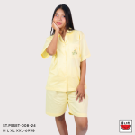 เสื้อแตงโม (SUIKA) – เซ็ทชุดนอนผ้าคอตตอนซาตินสื้อคู่กางเกงขาสั้น ลายปักดอกไม้ (ST.PSSET-008 009 010)