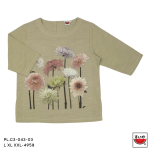 แตงโม (SUIKA) – เสื้อแตงโม คอปาดแขนสามส่วน ผ้าสลาฟ พิมพ์ลายดอกไม้ ( PL.C3-050 078 037 146 048 043 189 036 191 )