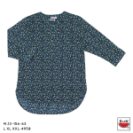 เสื้อแตงโม (SUIKA) – เสื้อผ้าป่านมัสลิน คอจีนเล็ก กระดุมหน้า 4 เม็ด แขนสามส่วน ลายดอกไม้ (M.J3-156)