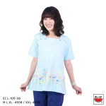 เสื้อแตงโม (SUIKA) – เสื้อคอสี่เหลี่ยมแขนสามส่วนผ้ายืด (EI.LFS-105)